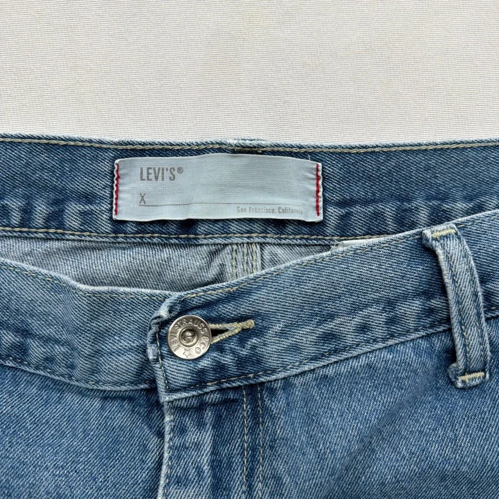 VTG Levi's Baggy Carpenter Jeans Loose Fit Workwear Denim Blue Mens 44x32